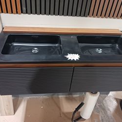 47" Floating Bathroom Vanity Made With REAL WOOD‼️