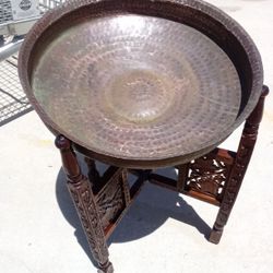 Antique Moroccan Folding Table 15"