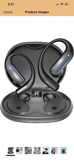 AI Translation Earbuds Real Time: OWS 3 in 1 Translator Earbuds for iOS & Android, Supporting 144 Languages with 60-Hour Battery Translator Headphones