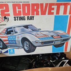 (1970's) MPC 1972 Corvette  Sting Ray w/manual, firm.