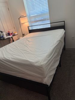 Full sized bedframe & top mattress