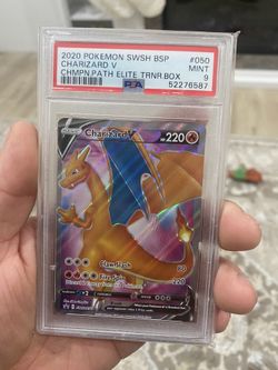 2020 Pokémon SWSH Charizard V #050 Champions Path PSA 9 MINT Black Star Promo Graded Slab Pokémon 