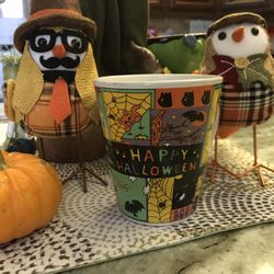 vintage halloween ceramic mug