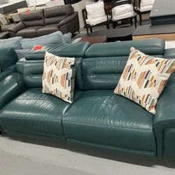 Castella Leather Power Reclining Sofa 