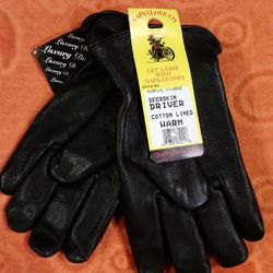 NWT Napa Glove Co. Deerskin Driver Cotton Lined Gloves