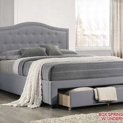 New Gray Queen Bed 