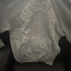 Sp5der Heather Grey Beluga Hoodie Size Small