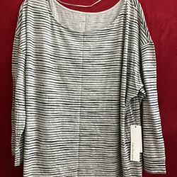 CALVIN KLEIN TOP LONG SLEEVE SHIRT Size XL GREY ** 100+ BLOUSE ON SALE Now