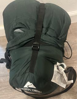 Green sleeping bag