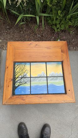 Custom made wood /tile table
