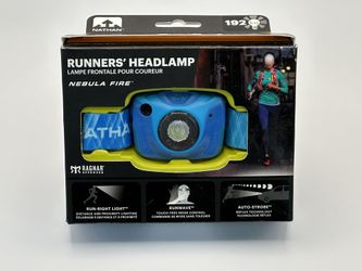 NEW Nathan Runners Headlamp Nebula Fire 192 Lumen LED w Lithium Batteries