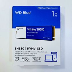 WD SN580 1TB NVME SSD Solid State Hard Drive m.2 2280 PCIE 4.0, New, Retail Box!
