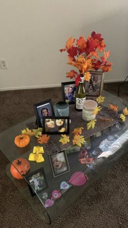 Glass center coffee table