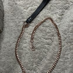 Rose Gold Chain Leash 4ft. 