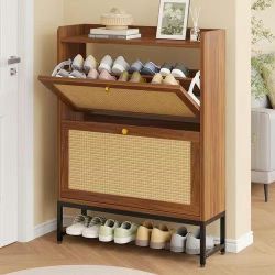 #E Entryway Shoe Storage Cabinet Brown $55