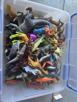 All kinds of dinosaurs and animals are packed in a box of 15.