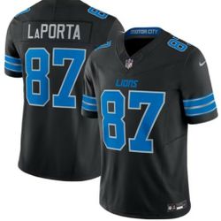 New! Sam LaPorta  Detroit Lions Mens Black Alt Limited Football Jersey

