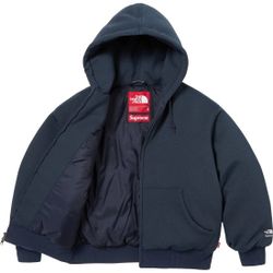 Supreme x The North Face Down Filled Zip Up Hoodie – FW24 (Navy, Medium)
