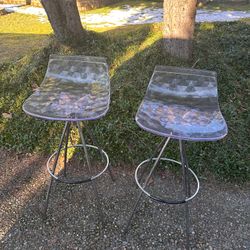 Clear Acrylic swivel barstools