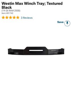 Brand New Westin Heavy Duty Bumper with Wench Tray