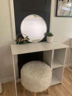 Vanity, Stool, Mirror