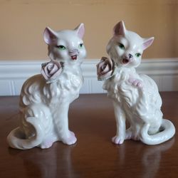 Vintage Cat Decor Ceramic 1950s Japan Import