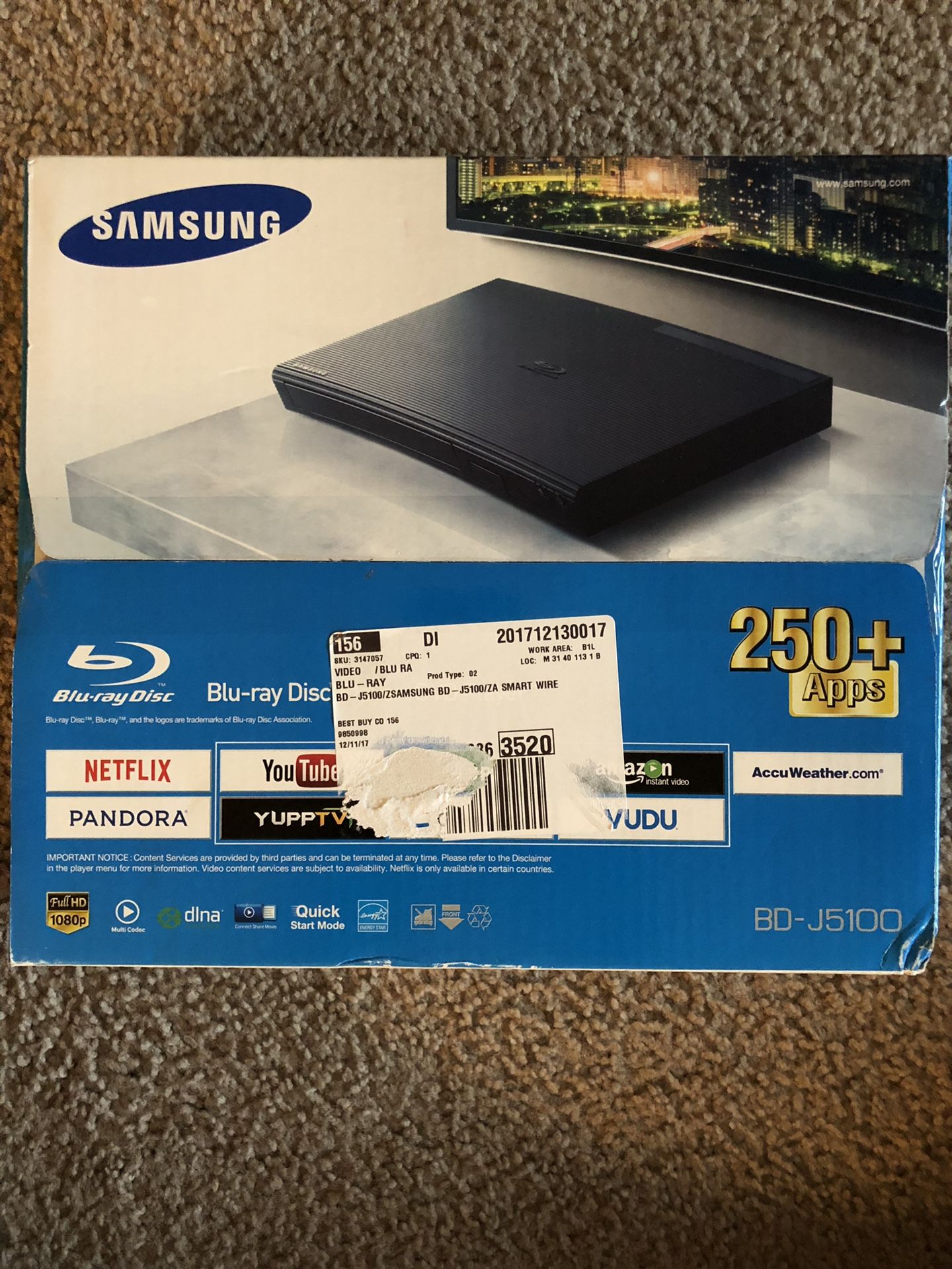 Samsung Blu-Ray/DVD player (BD-J5100)