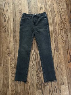 Madewell Black Washed Slim Jeans, size 28