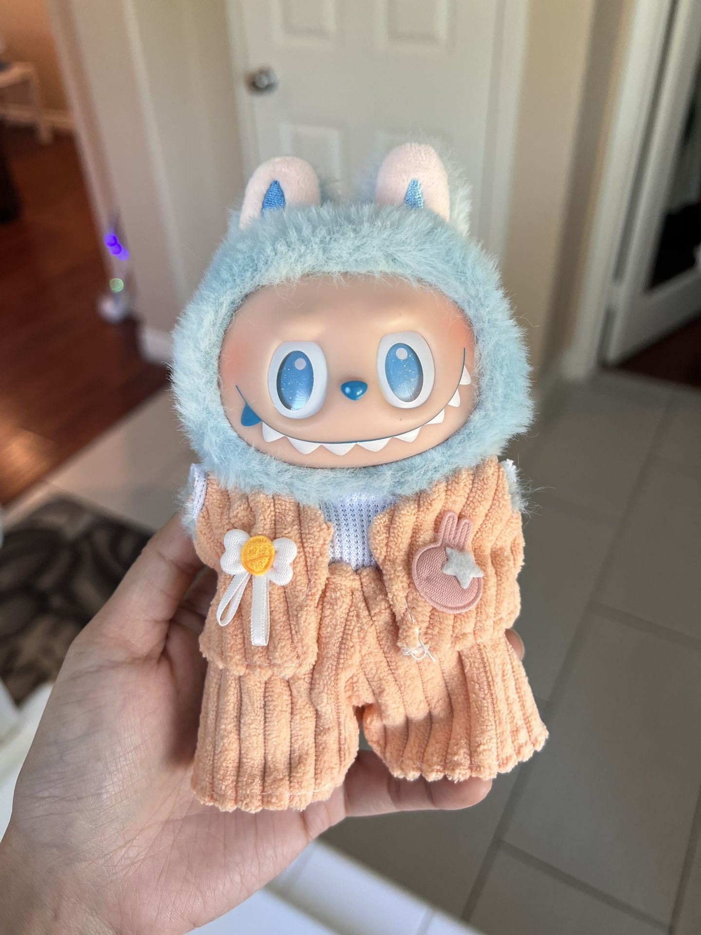 Cute Blue Bunny Monster Style Plush – Bag Charm