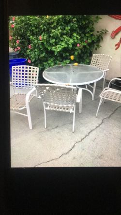 Outside table and chairs