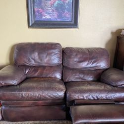 Genuine Leather Couch. 