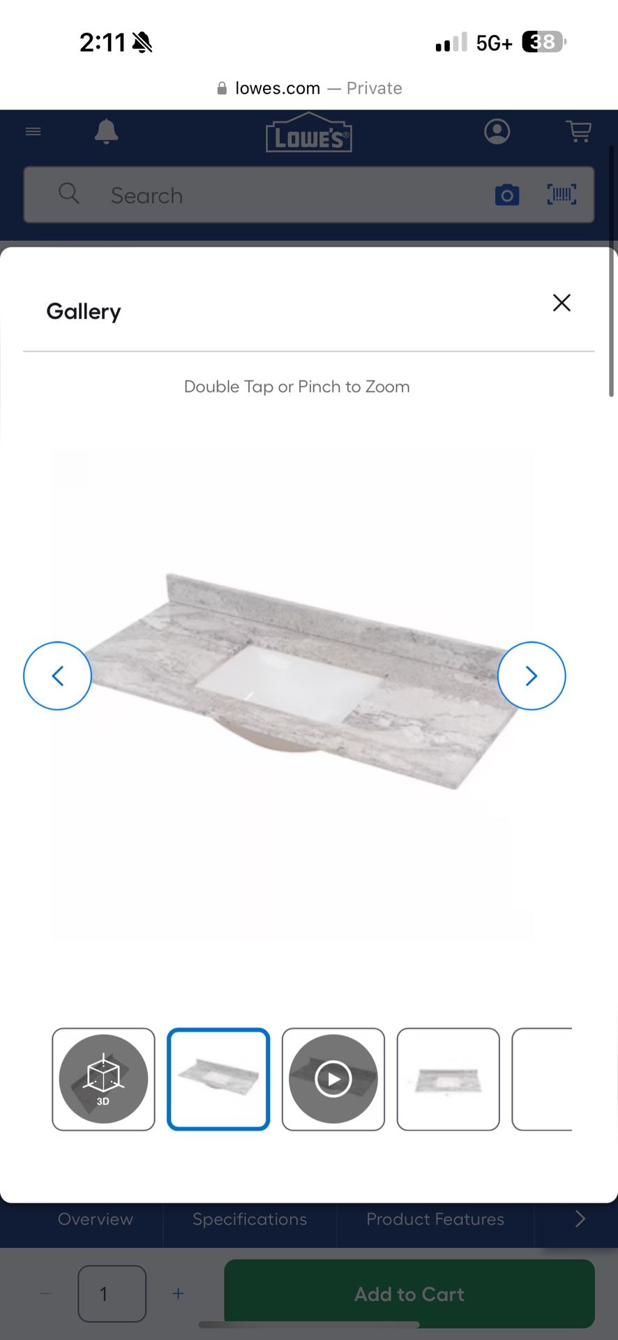 Style Selections Stone Effects 49-in x 22-in Solstice Cultured Marble Undermount Single Sink 3-Hole Bathroom Vanity Top