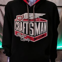 Craftsman Men’s XXL Hoodie Black/Red Graphic