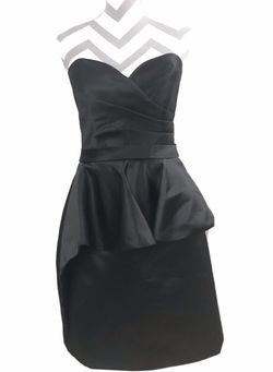 Belsoie Strapless Ruffle Black Formal Dress - Size 12