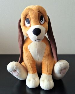 DISNEY STORE COPPER PLUSH 12" - THE FOX AND THE HOUND - EXCELLENT CONDITION 