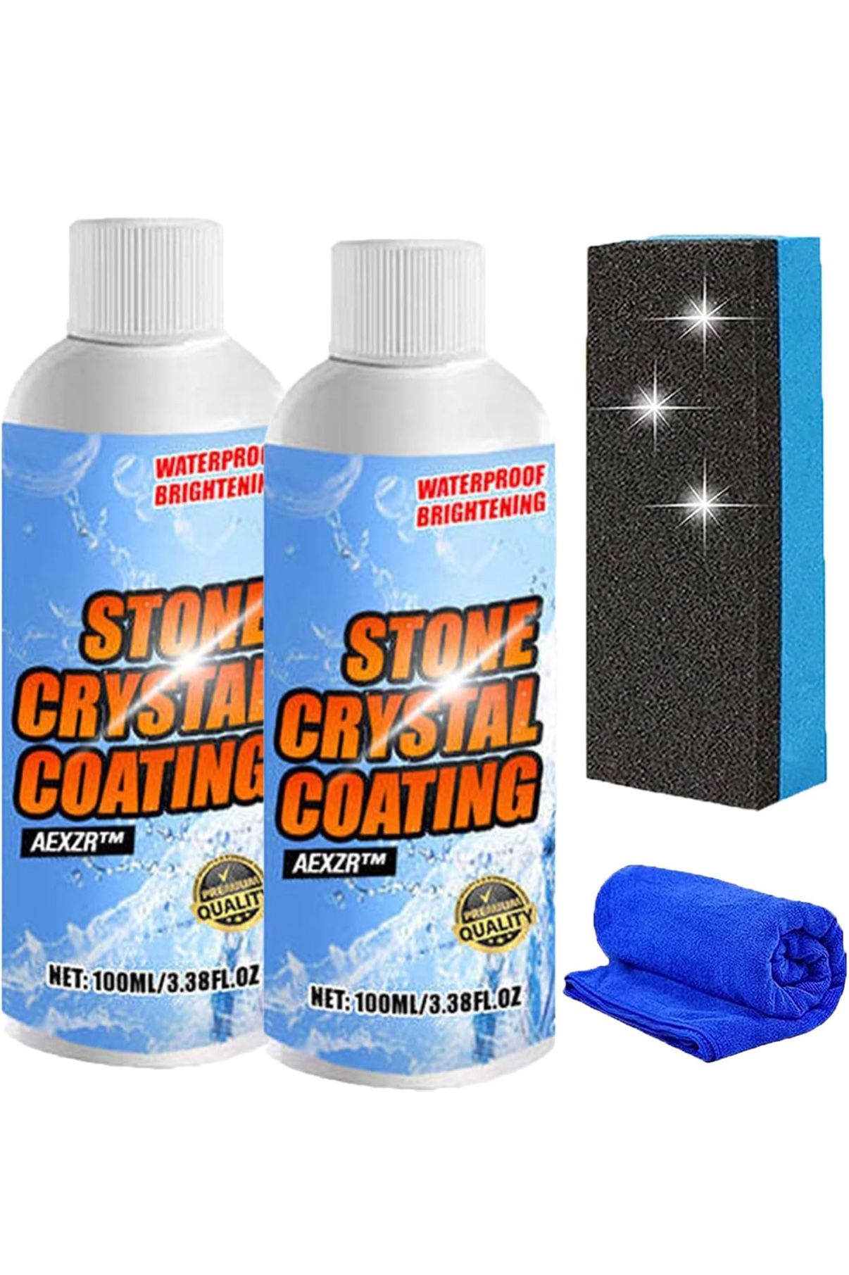 Stone Brighten Crystal-Plating Agent, Stone Crystal Plating Agent, Stone Crystal Coating, Stone Stain Remover Cleaner, Effectively Brightens Ceramic a