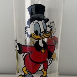 1978 Walt Disney Uncle Scrooge Pepsi Drinking Glass 6 1/4" tall