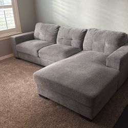 gray L shape couch