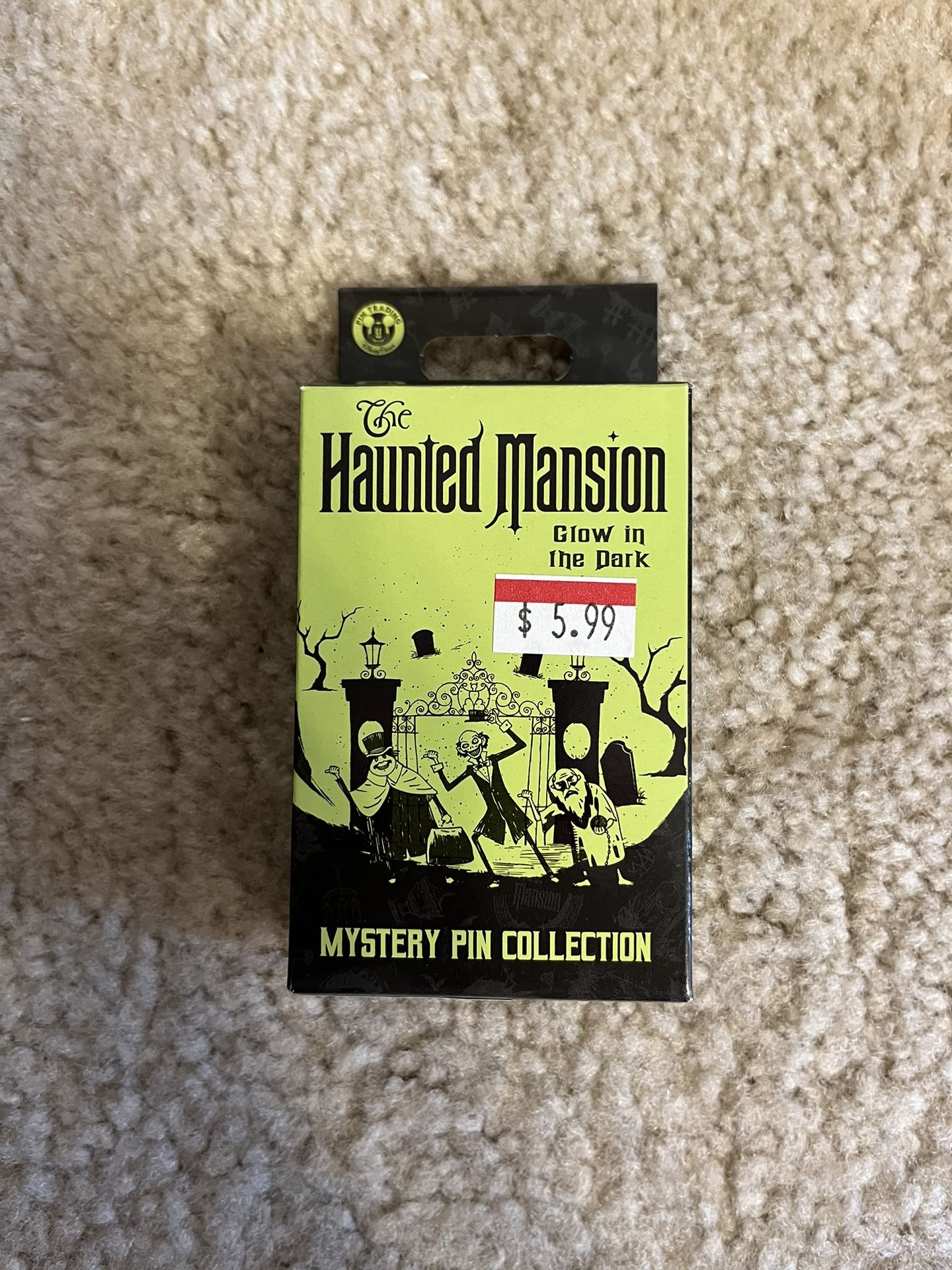 2019 Disney Parks Haunted Mansion Glow In The Dark Mystery Pins (set Of 5) 