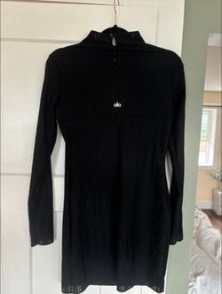 Alo Euphoria Long Sleeve Dress size medium $80 OBO  Fit: True to size-made from unlined, semi-sheer performance fabric with a close, bodycon fit  This