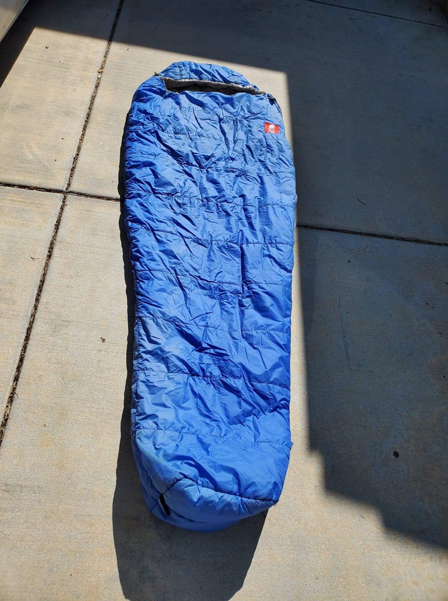 North Face 20f degree mummy hiking sleeping bag.