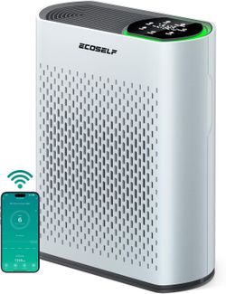Powerful Air Purifiers for Home Large Room Up to 1400 Ft², with Smart WiFi Air Quality Monitor Sleep Mode, Air Purifier for Bedroom Office Living Room