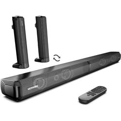 ULTIMEA Sound Bar for TV, Built-in Dual Subwoofer, 2 in 1 Separable Bluetooth 5.3 Soundbar