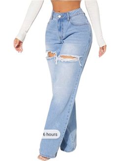 Wide Leg Light Washed Jeans