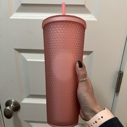 BRAND NEW WITH TAGS! STARBUCKS pink Lemonade (light Pink) Soft Touch Studded Tumbler/cup - Venti