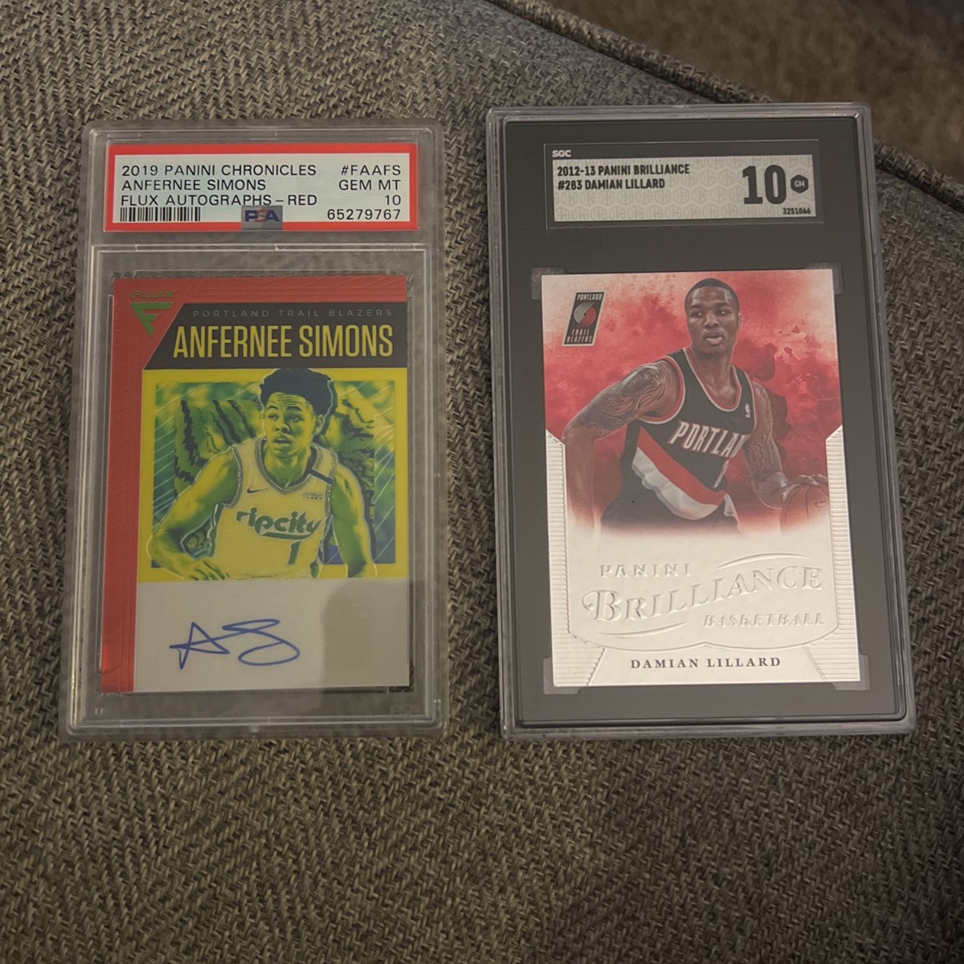 Damian Lillard/ Anfernee Simons Sports Cards