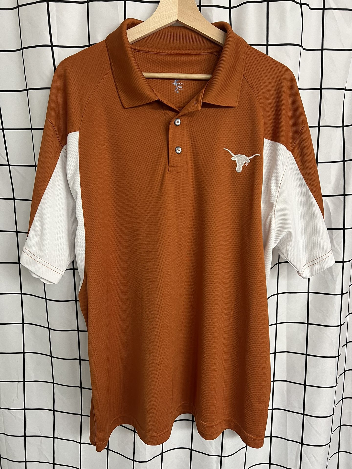 University of Texas Longhorns Polo Shirt Men’s XL Burnt Orange White – Minor Flaw