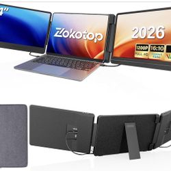 New-Laptop Screen Extender, 14’’FHD 1200P Triple Portable Monitor for Laptop Ultra-Slim IPS Display，HDMI/USB-C Plug and Play for 12"-17.5" Laptops Com