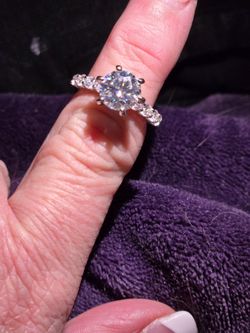 3 Carat Moissanite Engagement Ring
