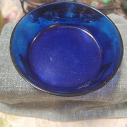 Vintage Libbey Duratuff Cobalt Blue glass bowl
